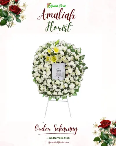 Krans Bunga Duka Cita di Sumedang Selatan