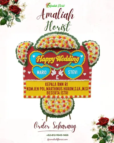 Karangan Papan Bunga Pernikahan di Sumedang Selatan